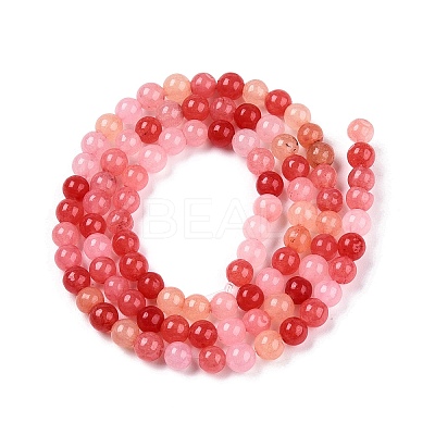 Dyed Natural White Jade Beads Strands G-T140-4mm-A12-1