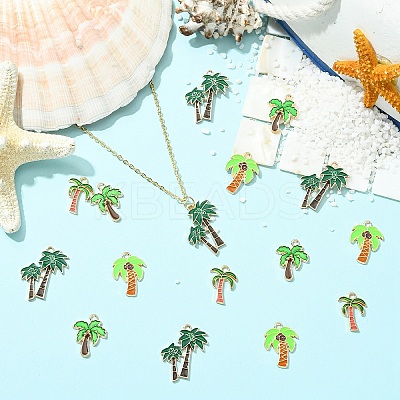20Pcs 4 Styles Alloy Enamel Pendants ENAM-YW0009-39-1