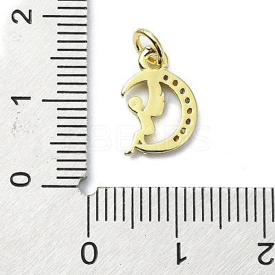Brass Micro Pave Cubic Zirconia Pendants KK-H475-15G-01-1