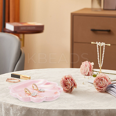 Shell Shaped Porcelain Jewelry Storage Display Trays for Rings AJEW-SP0006-06B-02-1