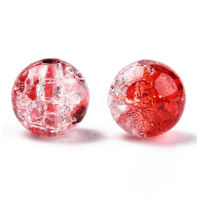 Transparent Crackle Acrylic Beads CACR-N004-01F-1
