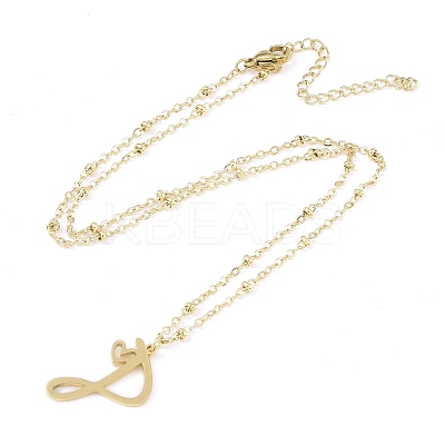 304 Stainless Steel Pendant Necklaces LS-NJEW-H029-02G-P-1