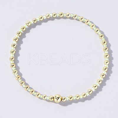 Bohemian Style Seed Beaded & Pearl Stretch Bracelet for Women XY5299-8-1