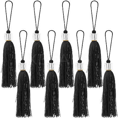 8Pcs Polyester Tassel Pendant Decorations AJEW-GF0004-66D-1