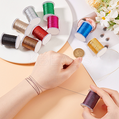 10 Rolls 10 Colors Waxed Nylon Cord DIY-WH0656-17A-1