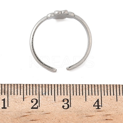 304 Stainless Steel Open Cuff Rings for Women RJEW-A079-12A-P-1