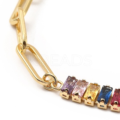 Cubic Zirconia Tennis Bracelet BJEW-A132-17G-01-1