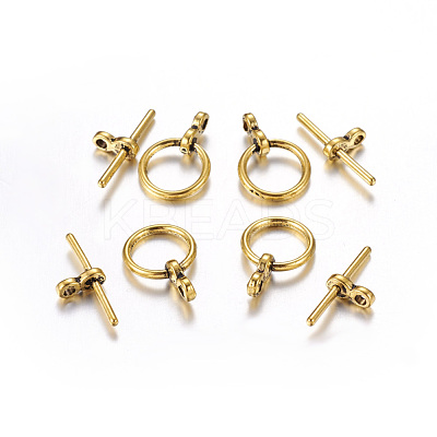Tibetan Style Toggle Clasps GAB2035Y-NF-1