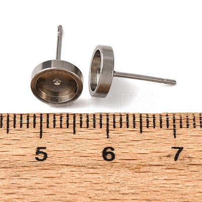 201 Stainless Steel Stud Earring Findings STAS-D379-10B-P-1
