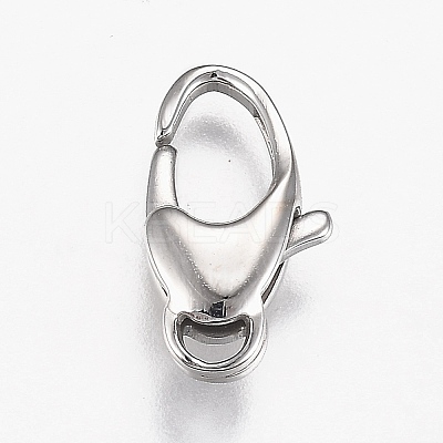 Non-Tarnish Polished 316 Surgical Stainless Steel Lobster Claw Clasps X-STAS-Z013-05A-1