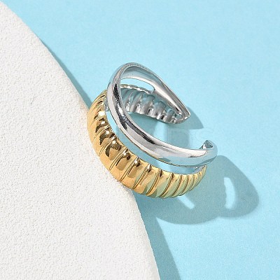 304 Stainless Steel Cuff Open Rings RJEW-Z121-02GP-10-1
