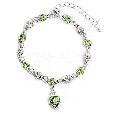 Alloy Rhinestone Charm Bracelets FS-WG1766B-02-1