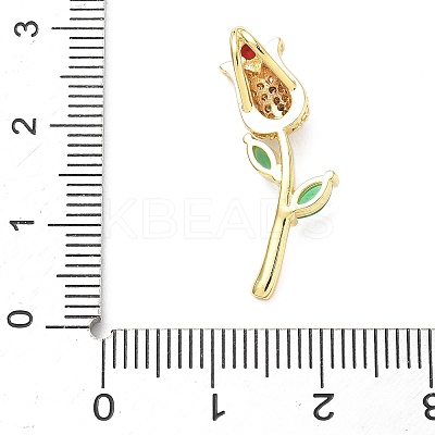 Brass Micro Pave Cubic Zirconia Pendants KK-D357-38G-01-1