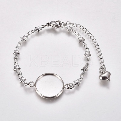 Tarnish Resistant 304 Stainless Steel Bracelet Making STAS-L248-008P-1