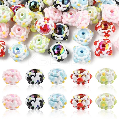 Opaque Acrylic Beads SACR-YW0002-78B-01-1