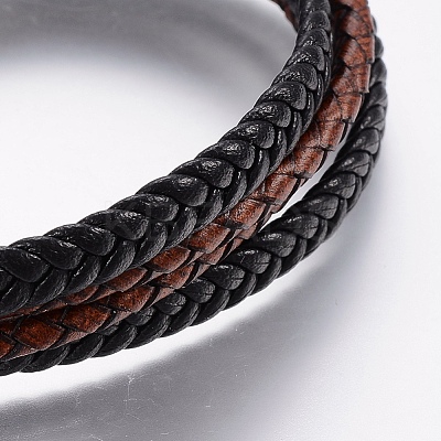 Leather Cord Multi-strand Bracelets BJEW-F325-24P-1