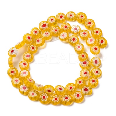 Handmade Millefiori Lampwork Beads Strands LAMP-G164-12H-1