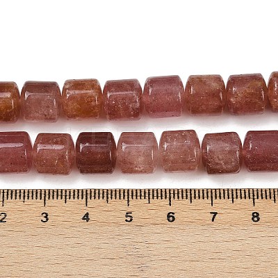 Natural Strawberry Quartz Beads Strands G-G275-D14-10x10mm-1
