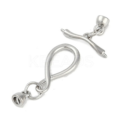Brass Toggle Clasps KK-K391-11P-1
