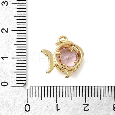 Brass Micro Pave Cubic Zirconia Pendants KK-C137-09G-01-1