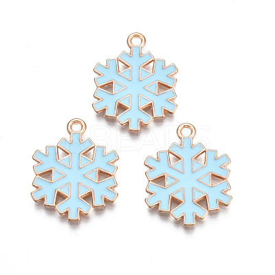 Christmas Style Alloy Enamel Pendants ENAM-Q442-67-1