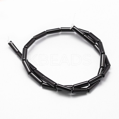 Natural Black Onyx Beads Strands X-G-P161-38-13x4mm-1