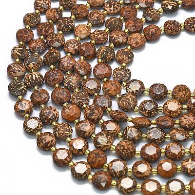 Natural Starburst Jasper Beads Strands G-C116-A136-01-1