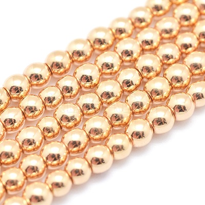 Electroplate Non-magnetic Synthetic Hematite Beads Strands G-L485-01B-LG-1