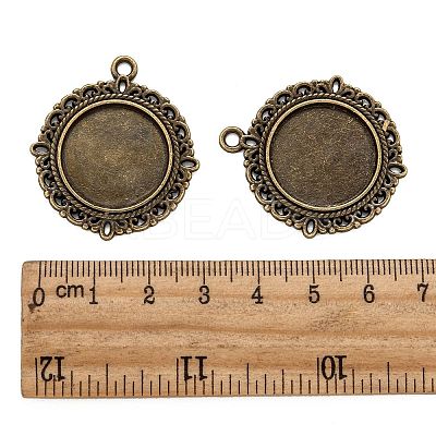 Tibetan Style Alloy Pendant Cabochon Settings X-TIBE-T003-08AB-NR-1
