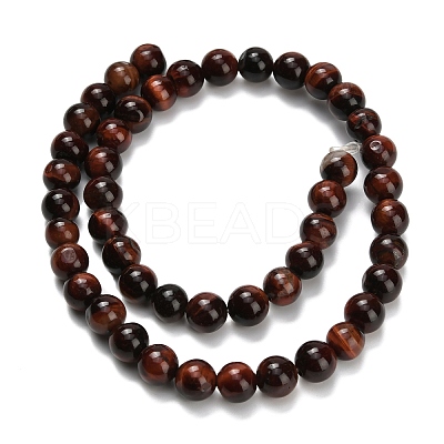Natural Tiger Eye Beads Strands G-F591-18-8mm-07-1