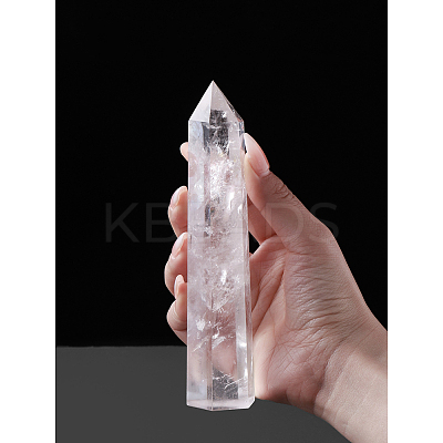 Natural Quartz Crystal Pointed Prism Bar Home Display Decoration G-PW0007-099C-1