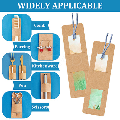 Rectangle Kraft Bookmark Sleeves AJEW-WH0041-42-1