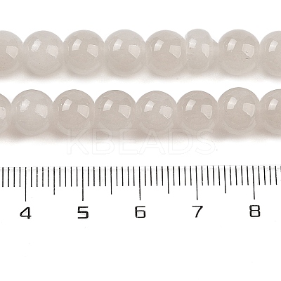 Baking Paint Imitation Jade Glass Round Bead Strands LS-DGLA-XCP0001-17-1