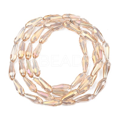 Electroplate Glass Beads Strands EGLA-L015-HP-B07-1