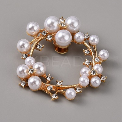 Plastic Imitation Pearl Shoe Decoration AJEW-WH0248-217G-1