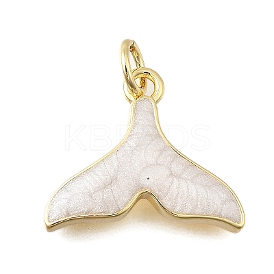 Brass Enamel Pendants KK-S523-21G-1