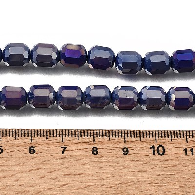 Electroplate Transparent Column Glass Beads Strands EGLA-A043-02-AB07-1