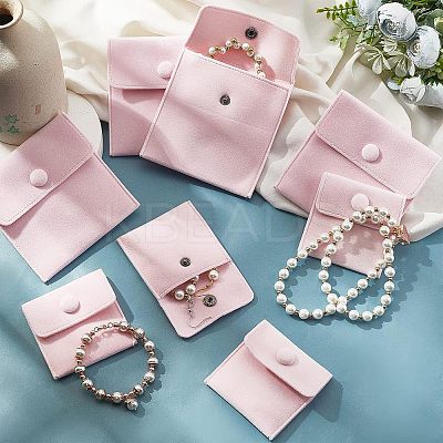 8Pcs 2 Style Square Velvet Jewelry Bags TP-FH0001-01A-1