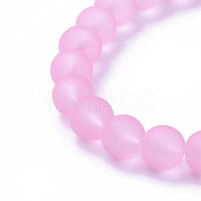 Baking Paint Transparent Glass Bead Strands X-GLAA-S031-10mm-20-1