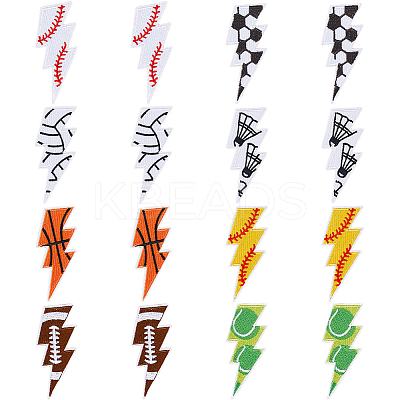 16Pcs 8 Colors Lightning Hotfix Patches PATC-HS0001-06-1