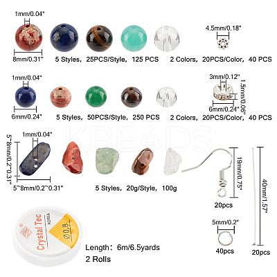 DIY Mixed Stone Beads Jewelry Making Kit DIY-FH0004-02-1