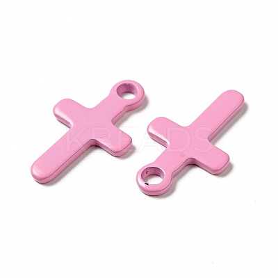 Spray Painted 201 Stainless Steel Pendants STAS-G304-08E-1