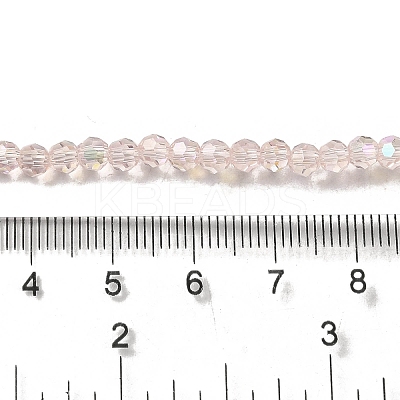 Electroplate Transparent Glass Beads Strands EGLA-A035-T4mm-L20-1