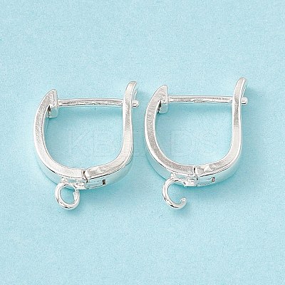 Brass Hoop Earring Findings with Latch Back Closure KK-A172-19S-1
