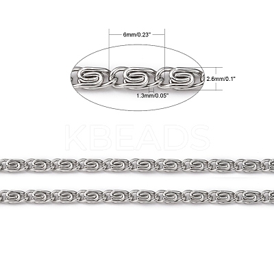Tarnish Resistant 304 Stainless Steel Lumachina Chains CHS-R009-14-1