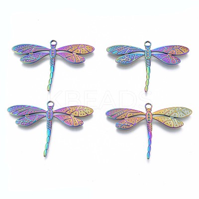 Rack Plating 304 Stainless Steel Pendant Rhinestone Settings STAS-N098-196M-1
