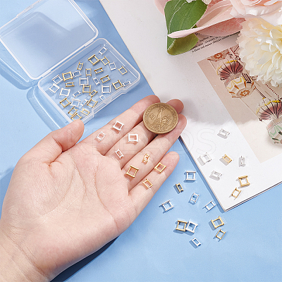 56Pcs 8 Styles Eco-Friendly Brass Watch Band Clasps KK-BC0009-75-1