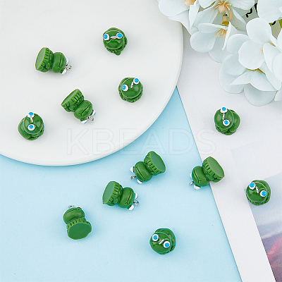 60Pcs Opaque Resin Pendants RESI-HY0001-18-1