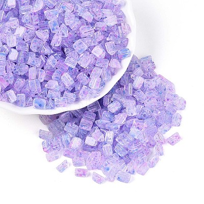 Transparent Spray Painted Glass Seed Beads SEED-L011-10A-18-1