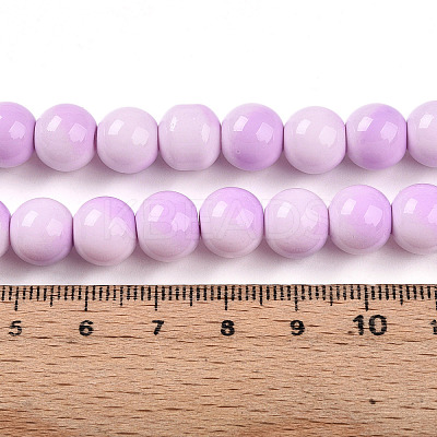 Baking Paint Glass Beads Strands DGLA-N012-10mm-02-1